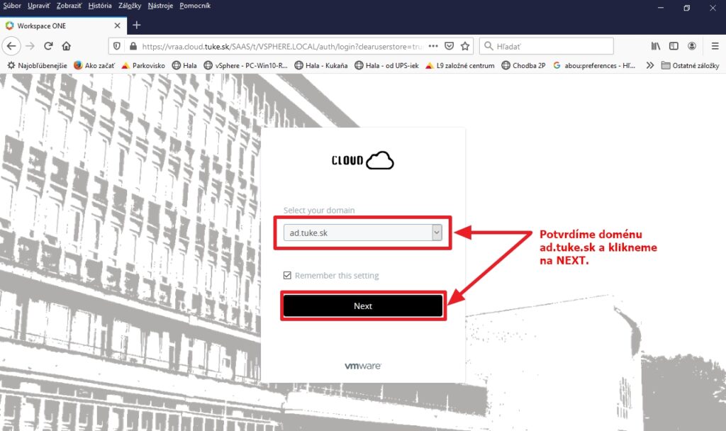 Výber domény ad.tuke.sk